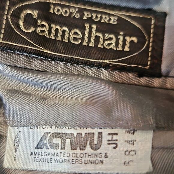 Vintage Brooks Bothers Houndstooth Camel Hair Sports Coat Blazer Jacket Size 41L - Picture 9 of 14